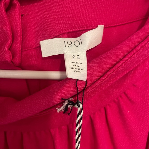 Size 22 New Pink tank dress with gold buttons by 1901 from Nordstrom - Picture 2 of 6